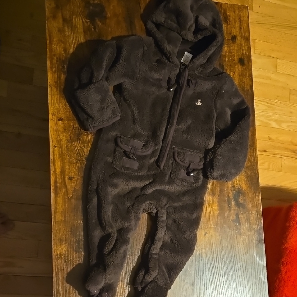 GAP Brown Cozy Fleece Footies One Piece
